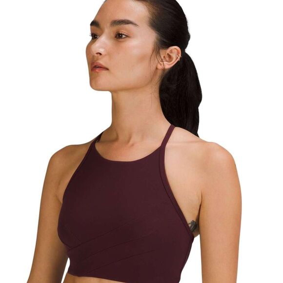 lululemon athletica Other - Lululemon Flow Y Wrap-Front High-Neck Bra *Light Support, B/C Cup in cassis